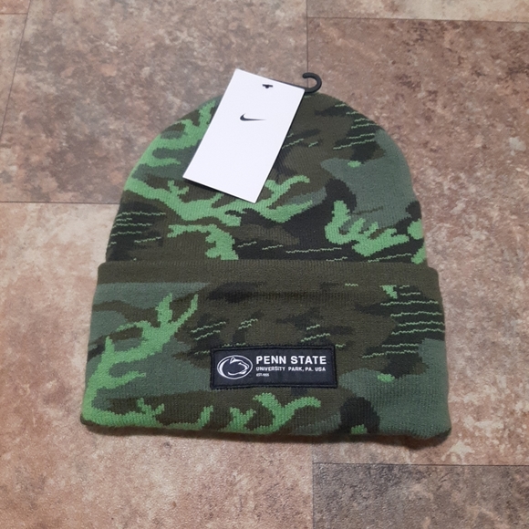 New. Nike Penn State Nittany Lions Camo Military Appreciation Cuffed Knit Beanie - Picture 1 of 4